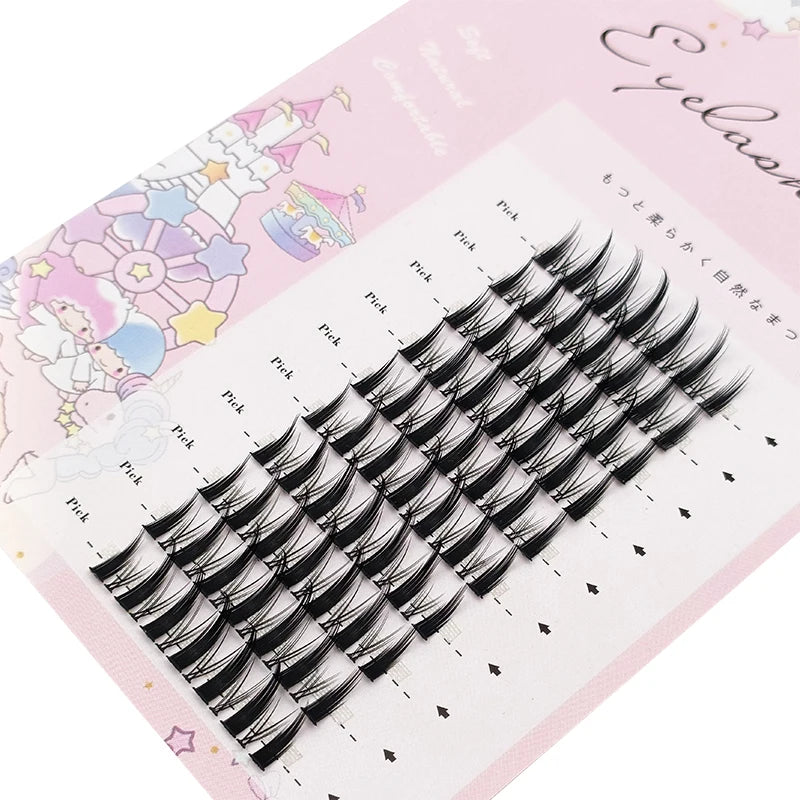 3D New Spikes Eyelashes Fishtail Cluster Eyelashes Personality Eyelash Extension Eyelashes Bundle Professional False Eyelashes