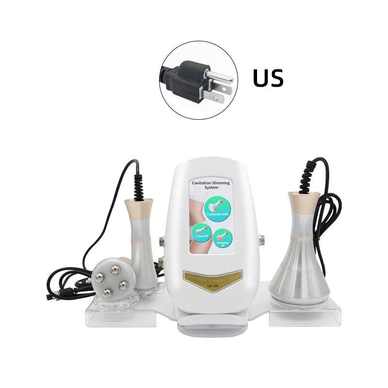 Ultrasonic 80KHz 3 in 1 Cavitation RF Facial Body Shaping Massage Fat Cellulite Skin Tightening Loss Burner Lifting Beauty Devic