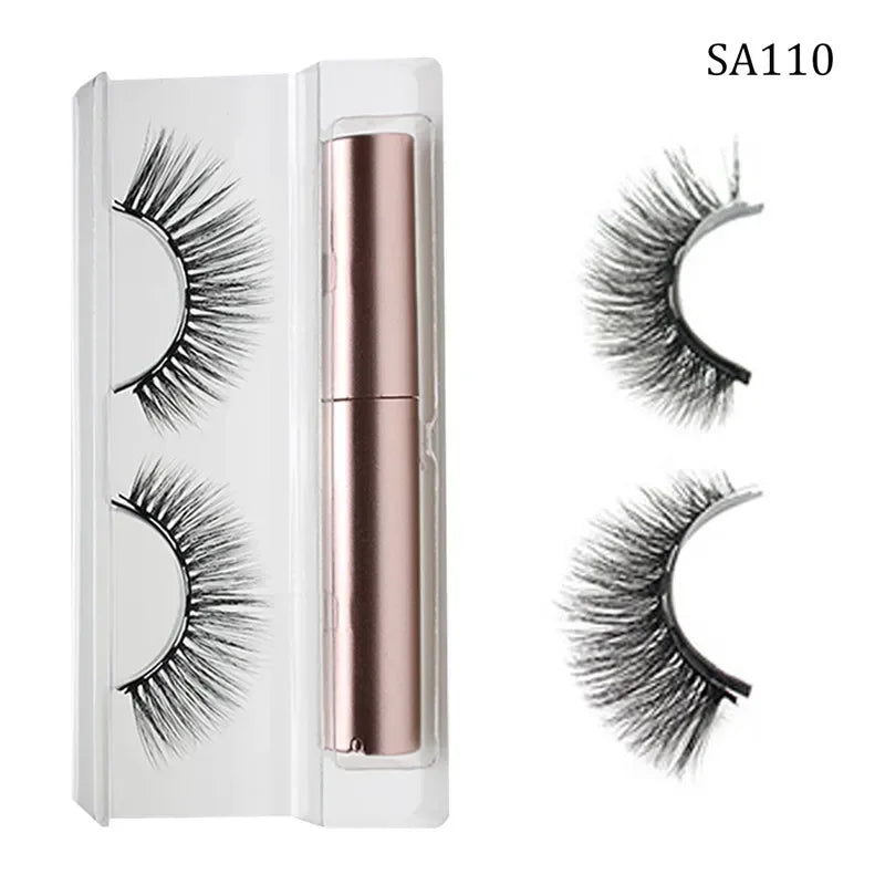 3D Magnetic Eyelashes Set Waterproof Lasting Naturally Magnetic Eyeliner Magnet Eyelashes Makeup Extension False Eyelashes Kit