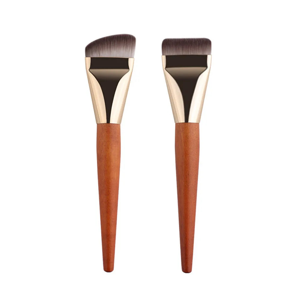 Foundation Brush With Wooden Handle Ultra Thin Flat BB Cream Makeup Brushes Concealer Foundation Natural Look Makeup Tool