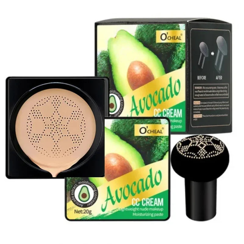 Mushroom Head Air Cushion CC Cream Foundation Concealer Oil-control BB Cream Whitening Face Base Makeup Cosmetics Moisturizing