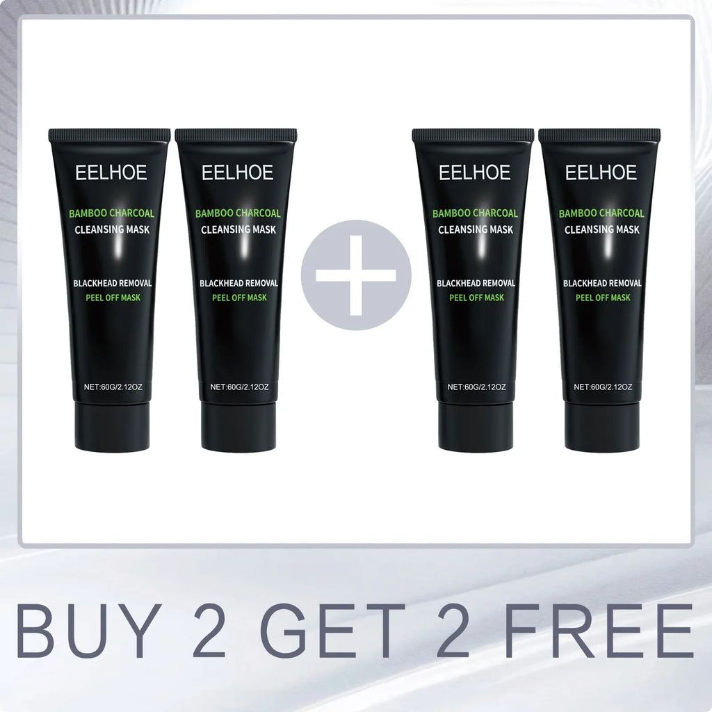 EELHOE Bamboo Charcoal Mask Blackhead Remover Deep Cleansing Shrink Pores Skin Tightening Rejuvenate the Face Tear Peel off Mask