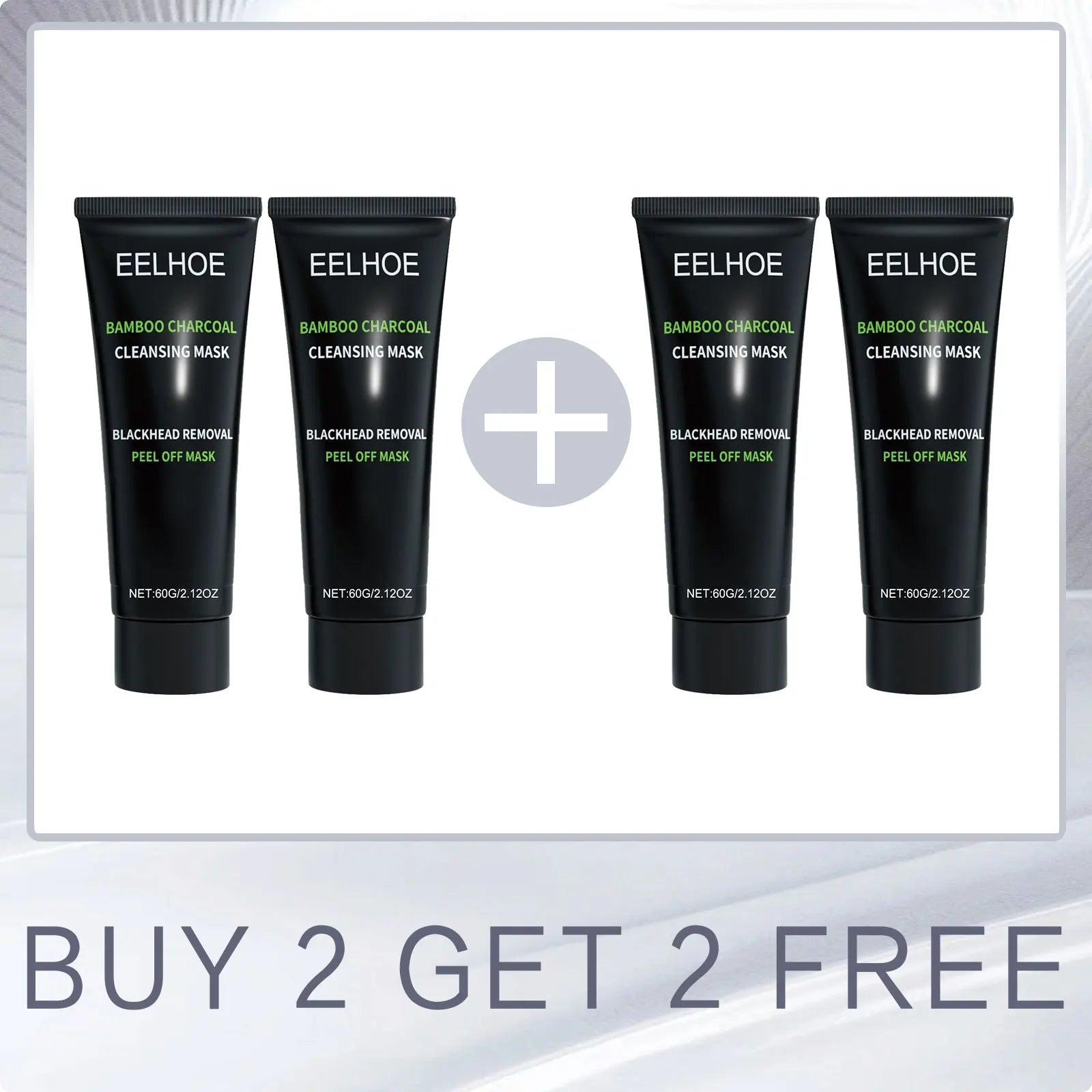EELHOE Bamboo Charcoal Mask Blackhead Remover Deep Cleansing Shrink Pores Skin Tightening Rejuvenate the Face Tear Peel off Mask
