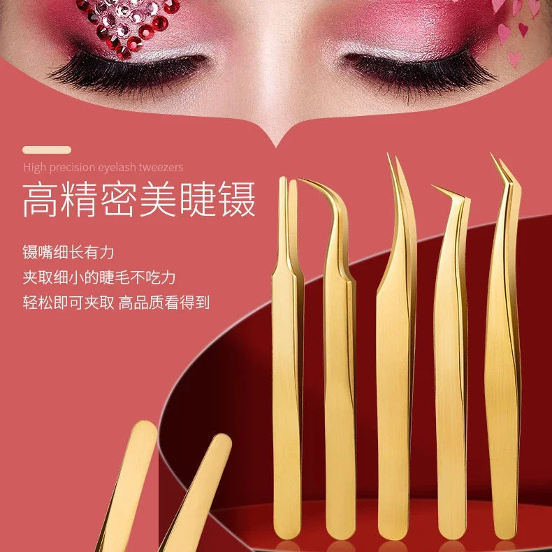 False Eyelashes Tweezers False Eyelash Extensions Personal Curved Strip Eyelashes Brow Clamps Makeup Tools Tweezer Makeup Tools