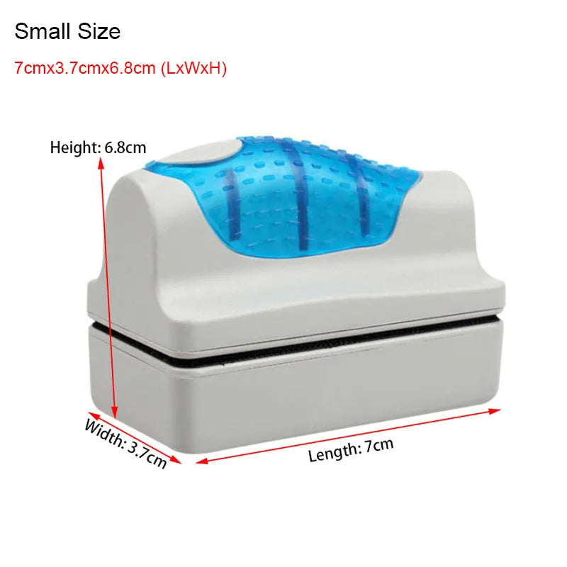 Small Size Magnetic Aquarium Fish Tank Brushes Floating Clean Glass Window Algae Scraper Cleaner Brush Aquarium Accessories