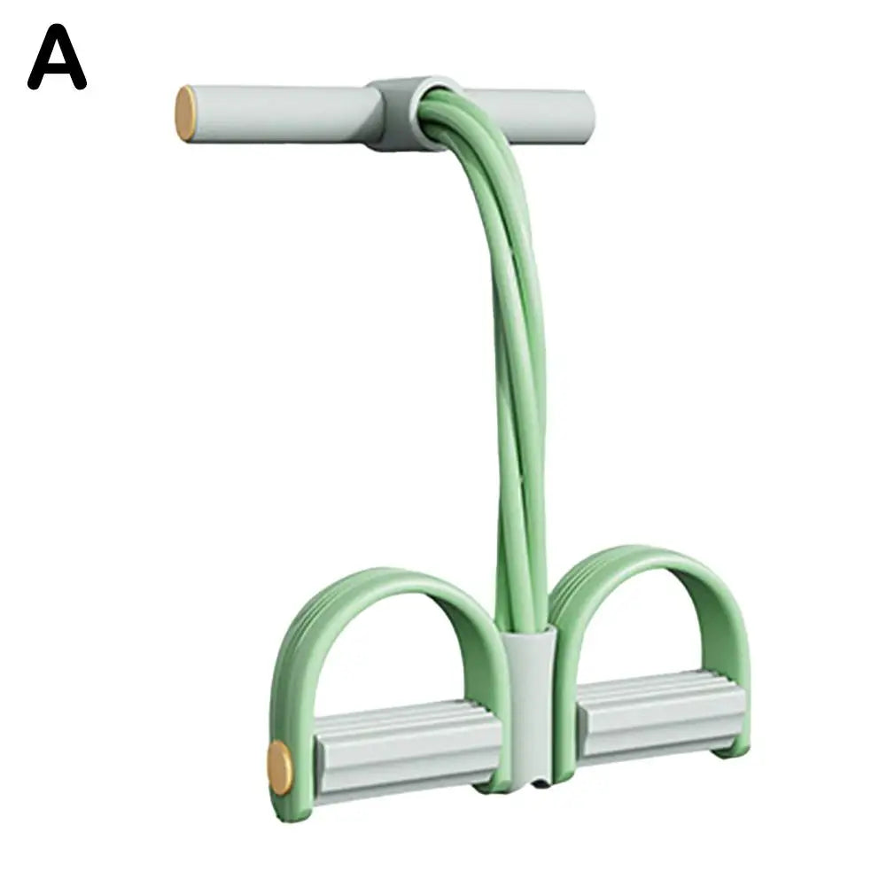 Six Tube Pedal Tensioner Portable Resistance Band Sit Up Fitness Equipment Yoga Stretching Tummy Trimmer Pull Rope