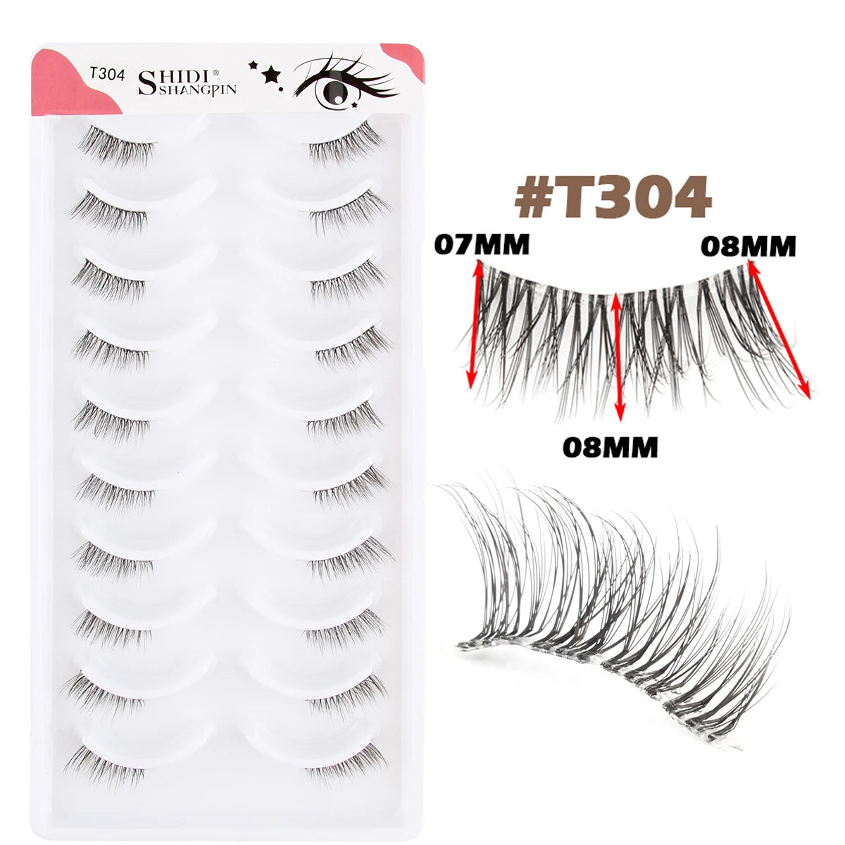 10 Pairs Natural Manga Lashes Soft Eyelashes Thick False Eyelashes Manga Eyelashes Daily Dating Makeup Eyelashes Lashes Wispy