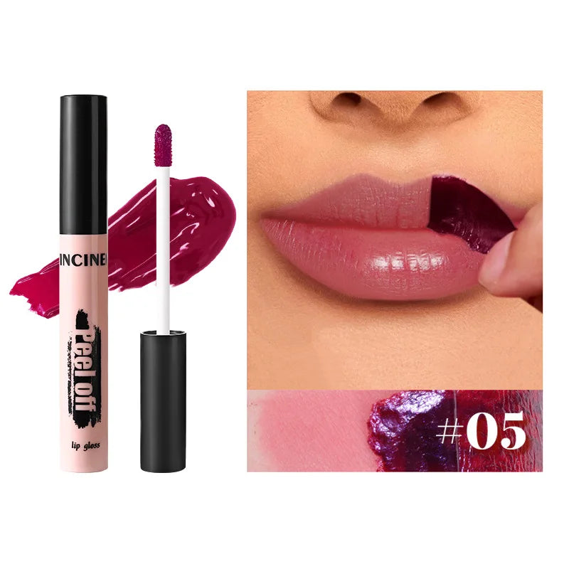 Peel Off Lipstick Matte Pink Tattoo Lip Gloss Waterproof Lipliner Long Lasting Matte Brown Lip Tint Tear-off Lip Stain Cosmetics
