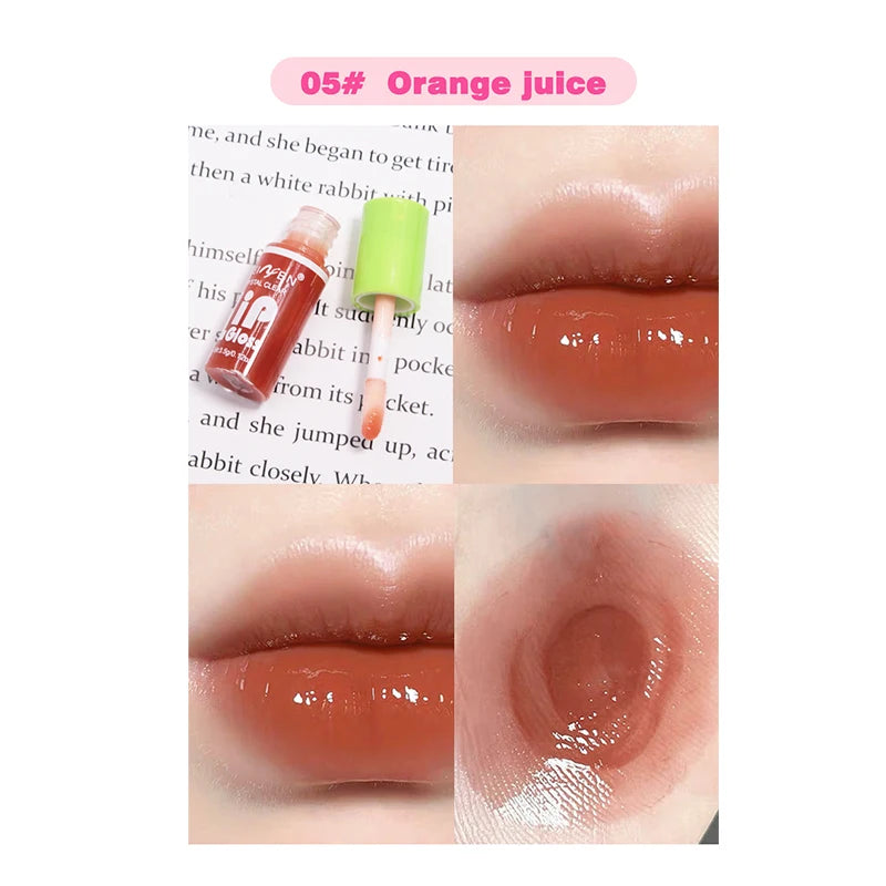 6pcs Moisturizing Min Plump Lips Lipgloss Transparent Lip Oil Sexy Lip Cosmetics For Make Up Liquid Lipstick Lips Cosmetics Gift