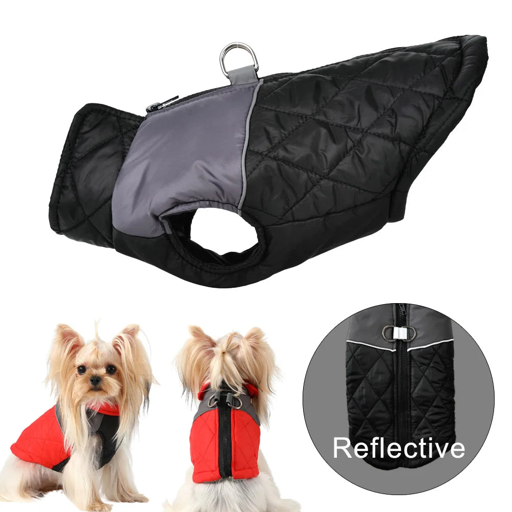 Pet Dog Clothes Coat Winter Windproof Thicken Cozy Dog Jacket Coat for Small Medium Dogs Cats Yorkshire French Bulldog Clothing