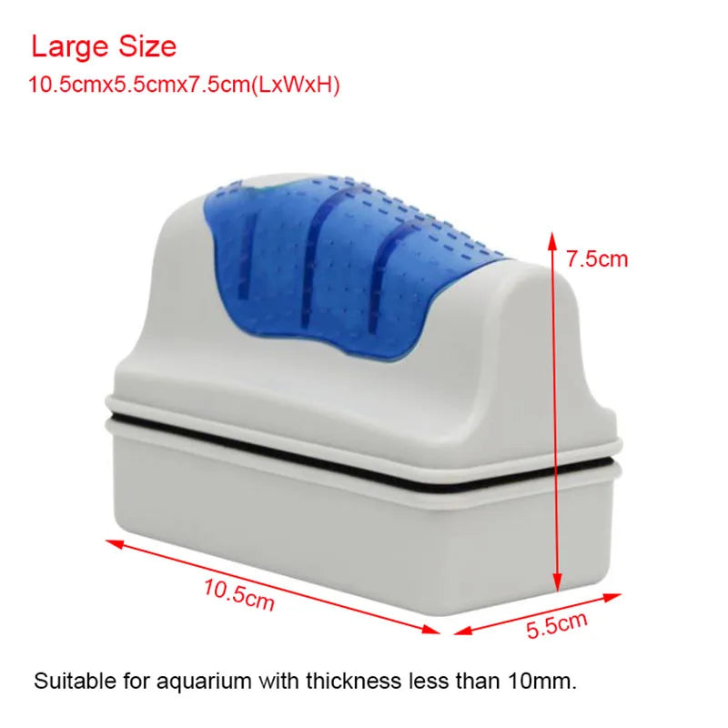 Small Size Magnetic Aquarium Fish Tank Brushes Floating Clean Glass Window Algae Scraper Cleaner Brush Aquarium Accessories