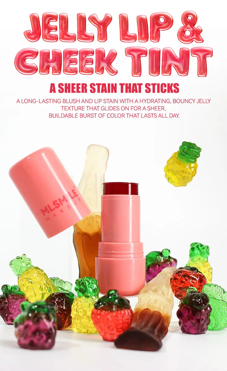 Water Jelly Tint Stick, Milk Cooling Water Jelly Tint Lip Gloss, Milk Jelly Tint Jelly Blush Stick, Sheer Lip & Cheek Stain