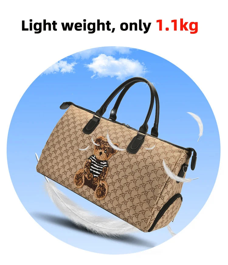 Fashion Travel Bag Traveling Luggage Zipper Storage Bag Carry-on Duffle Bag With Single Shoulder Strap For Short Trips Bussiness