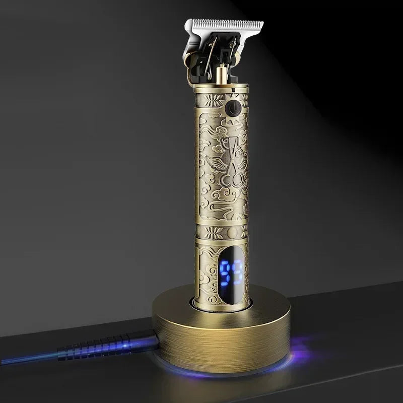 Hair Clipper for Men Resuxi LM-911 Hair Trimmer Retro Charging Pusher with Base  Hair Cutting Machine