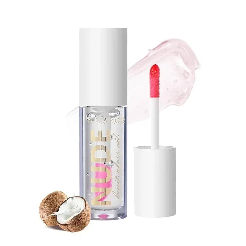 4 Colors Fruit Lip Oil Moisturizing Lip Plump Clear Hydrates And Shines Mirror Water Gloss Lip Glaze Liquid