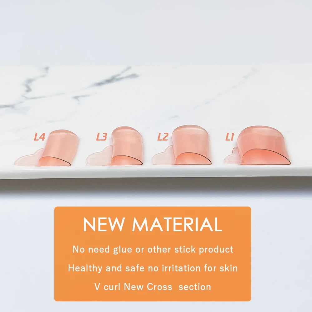 PERMANIA 4 Pairs Self-Adhesive Eyelash Lift Pads Eyelash Lifting Shields Lash Perming Pads Soft And Reusable Lash Lifting Tool