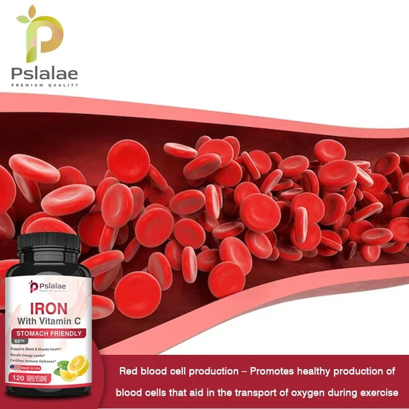 Iron and Vitamin C Supplements - Increase Energy, Improve Focus, and Improve Immune Function