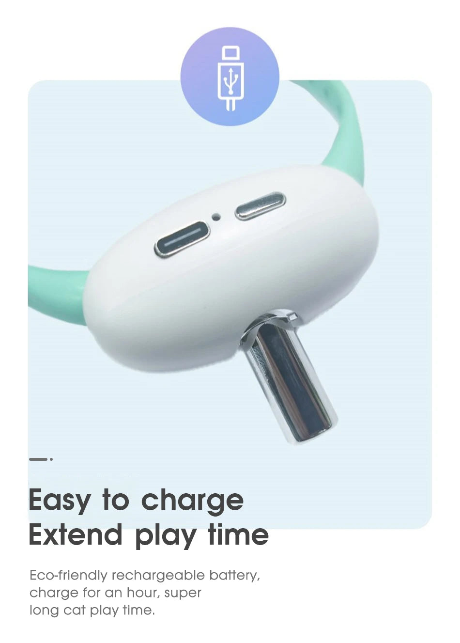 Automatic Cat Toy Smart Laser Teasing Cat Collar Electric USB Charging Kitten Amusing Toys Interactive Training Pet Items 2023