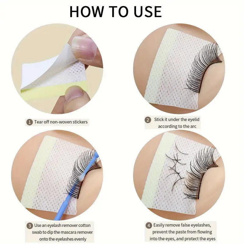 Disposable Cotton Eyelashes Patch Sticker for Removing Eyelashes Eyeshadow Shields Eye Pads Patch Eyelash Extension Makeup Tools