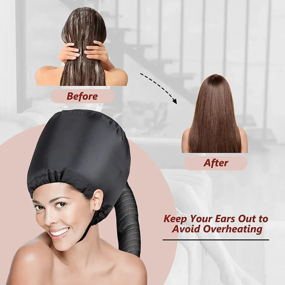 Portable Hair Dryer Bonnet Hood Hair Blow Dryer Attachment 1Pc Adjustable Hairdryer Cap Salon Heating Cap for Drying,Styling