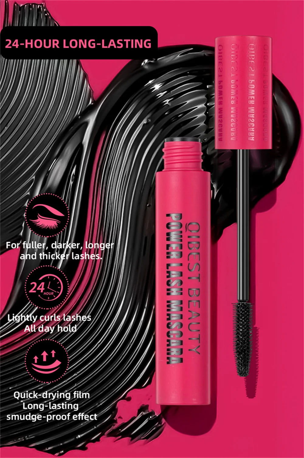 Eyelashes Lengthening Mascara Waterproof Long Lasting Silky Lash Black Eyelashes Extension Make Up Beauty Eye Korean Cosmetic