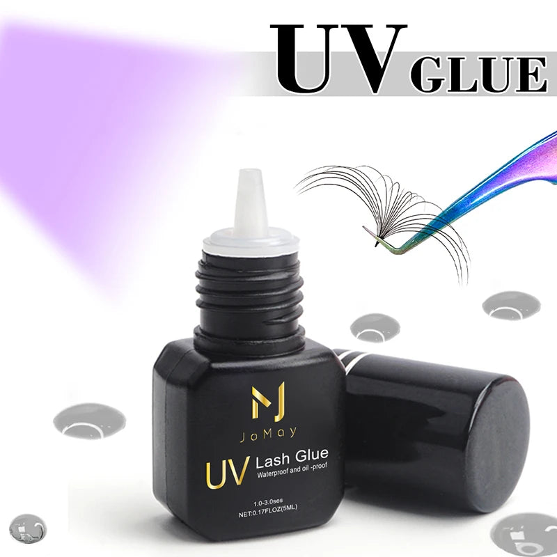 JOMAY 1 Second UV Glue Fast Drying Strong False Eyelash Extension Glue Adhesive Retention 90days Low Smell Mink Eyelash UV Glue
