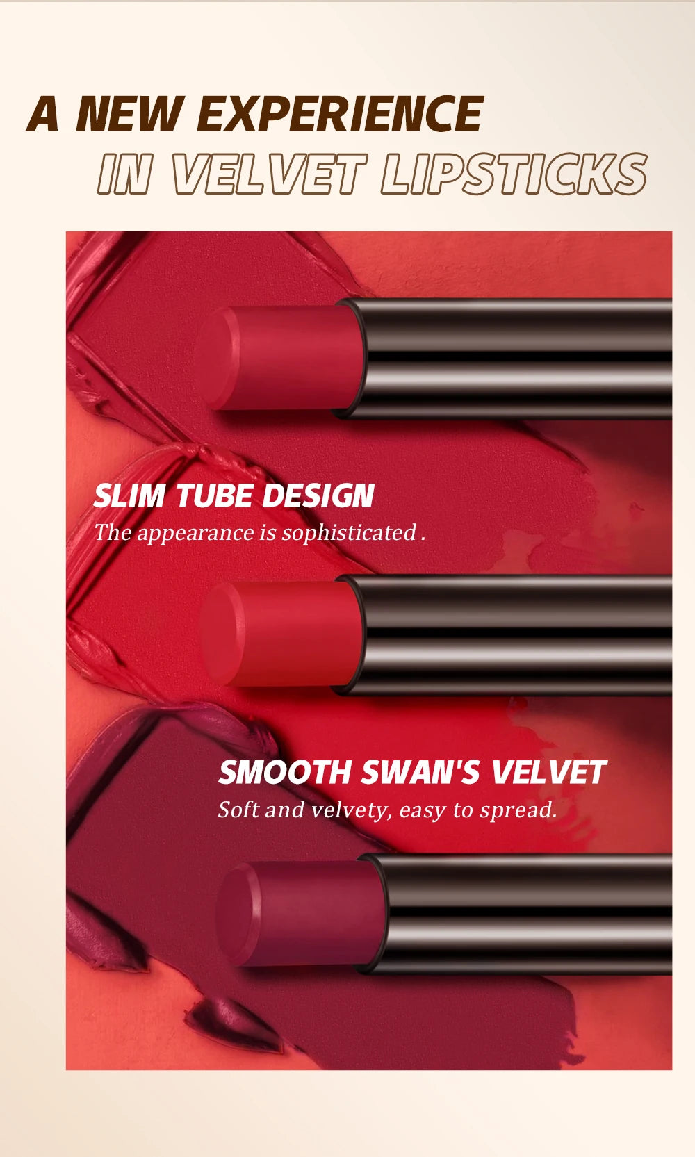 QIBEST 1PC Sexy Matte Lipstick Waterproof Long Lasting Color Rendering Non-stick Velvet Lips Liner Pencil Woman Makeup Cosmetics