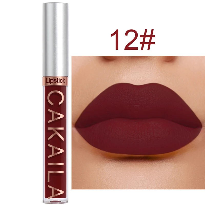 18 Colors Lipsticks Waterproof Sexy Matte Lip Gloss Women Makeup Long Lasting Red Pink Nude Liquid Lipstick Cosmetics