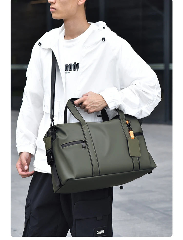 New Cross-border Large Capacity Men's Business Travel Tote for Commuting, Water-resistant Gym Bag for Sports and Fitness