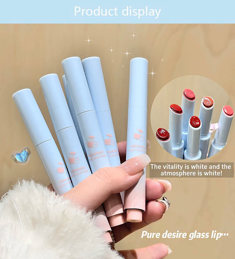 Mirror Glossy Lipstick Long Lasting Moisturizing Natural Lip Plumper Makeup Plumping Lip Glaze Cosmetics Exfoliating for Lips