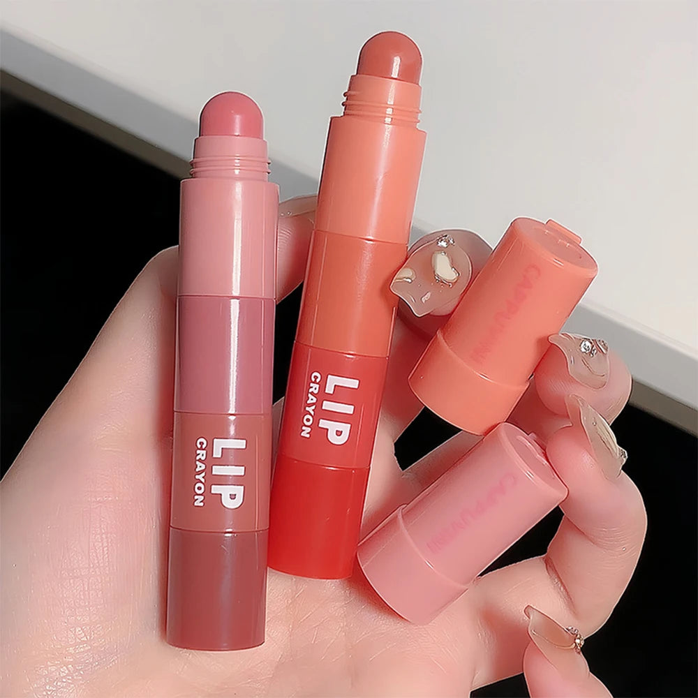 Matte Lipstick Pen 4 Colors In 1 Nude Pink Matte Lip Gloss Waterproof Long Lasting Lipstick Pencil Lip Liner Pen Lip Makeup Set