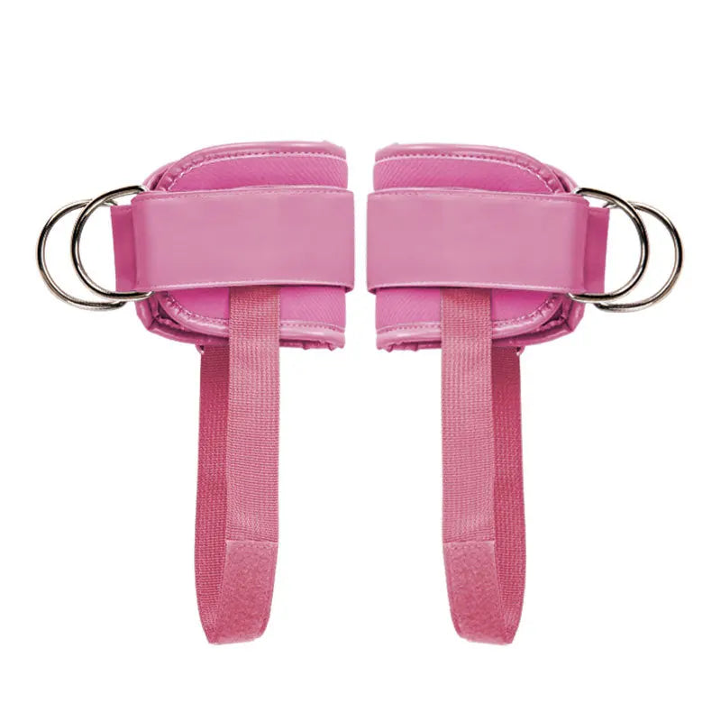 1Pair PU Padded Ankle Straps Ankle Straps for Cable Machines Double D-Ring Fitness Ankle Cuffs for Gym Workouts Leg Extensions