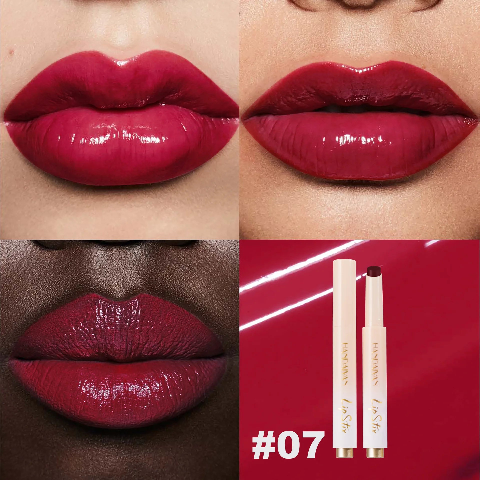 HANDAIYAN 8-color hydrating mirror color pressed lipstick pencil pearl long-lasting moisturizing hydrating lipstick pen
