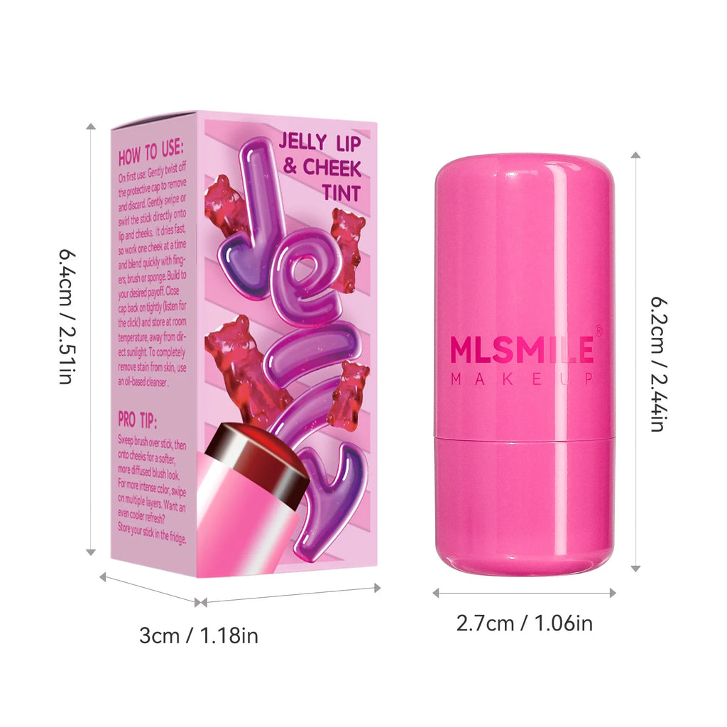 Water Jelly Tint Stick, Milk Cooling Water Jelly Tint Lip Gloss, Milk Jelly Tint Jelly Blush Stick, Sheer Lip & Cheek Stain