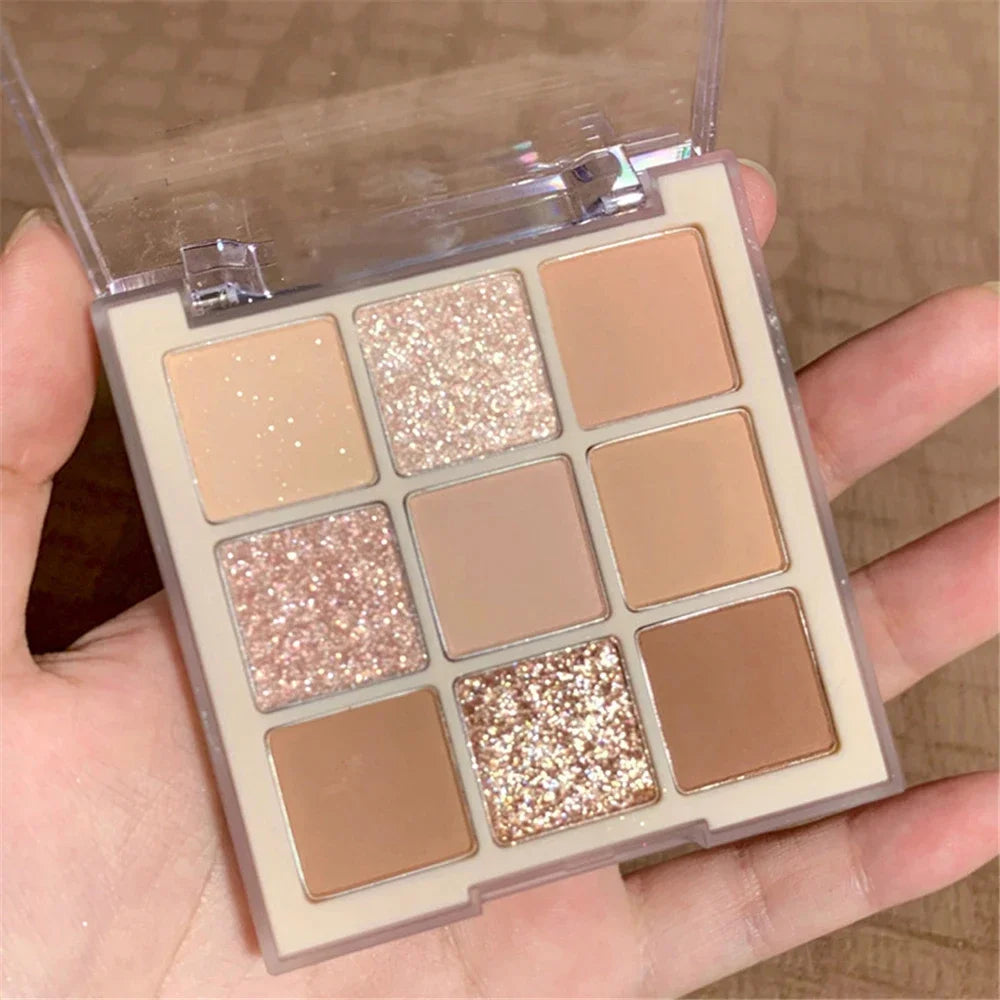 9 Colors All Matte Eyeshadow Palette Eyeshadow Primer Waterproof Glitter Nude Eye Pigment Matte Shimmer Shine Eye shadow Powder