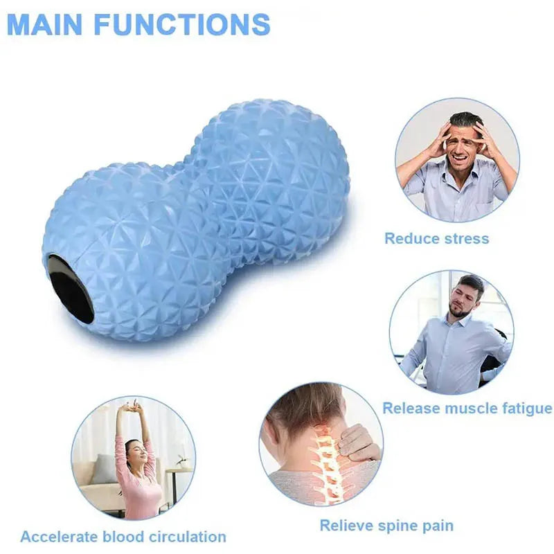 Peanut Massage Ball Double Lacrosse Foot Massage Roller Deep Tissue Muscle Massage Myofascial Release Back Neck Massage Tool