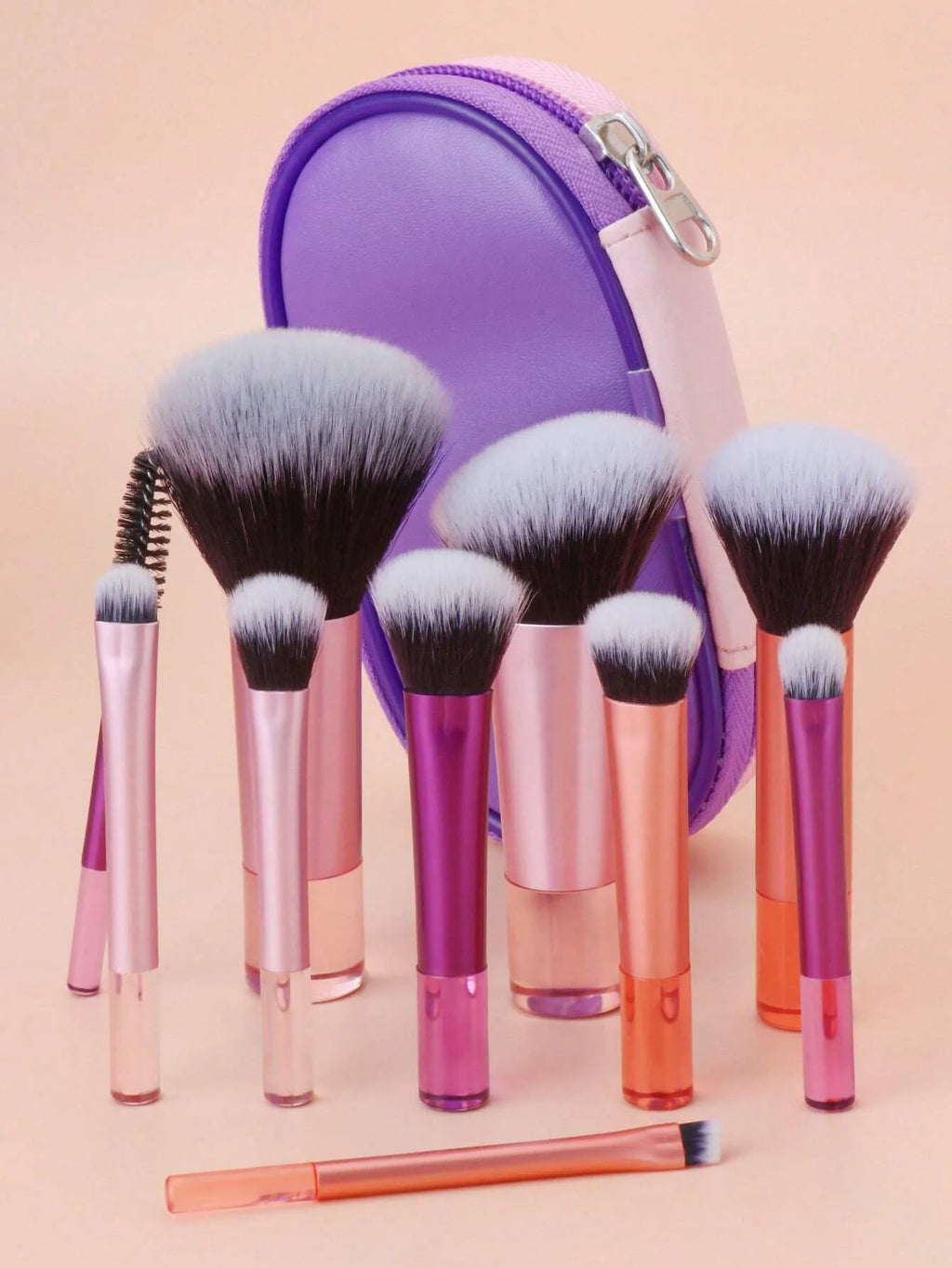 10 color Mini makeup brush Travel portable Makeup Tool - Palm Brush Professional Makeup tool set gift