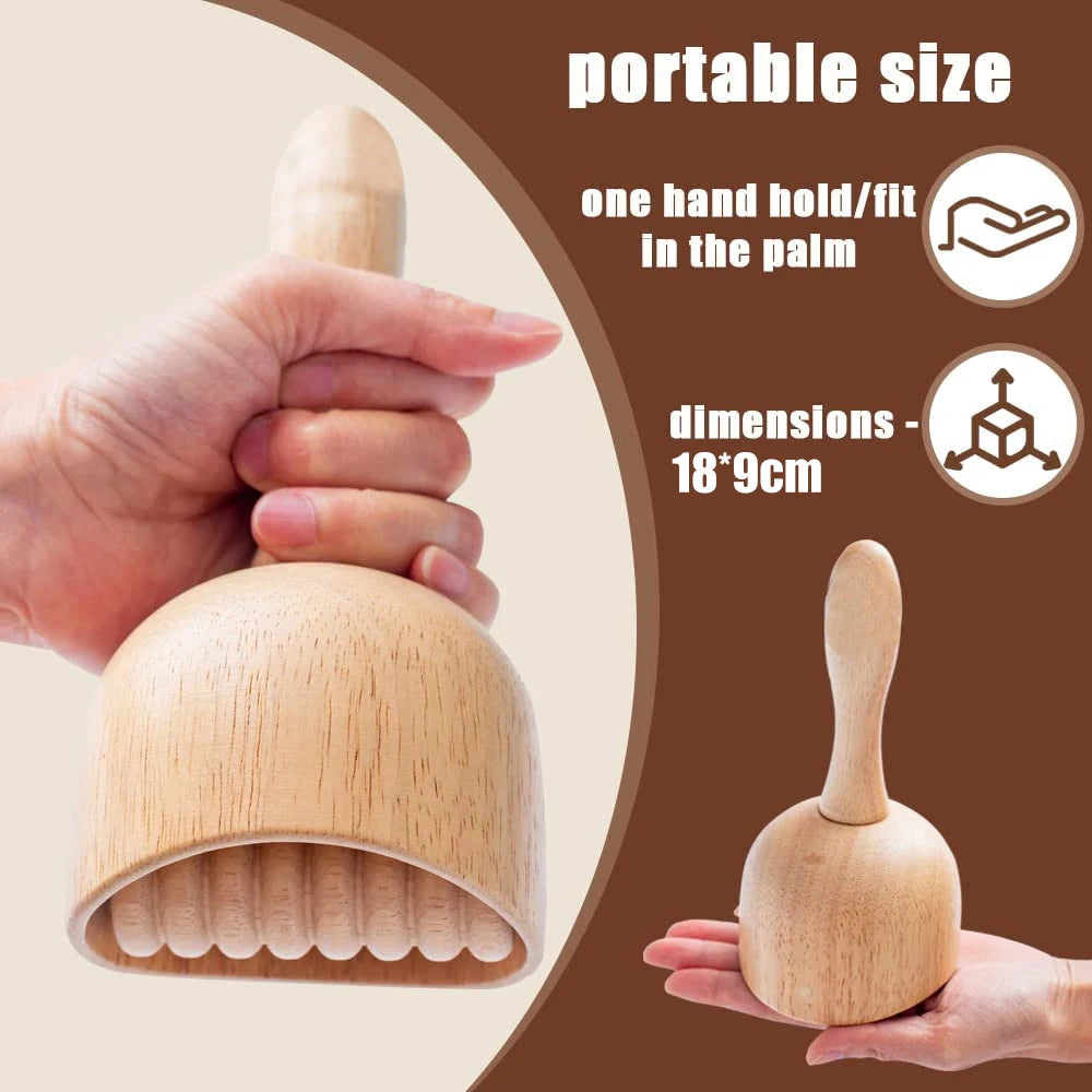 Wood Therapy Massage Roller Stick Wood Massage Cup Wooden Lymphatic Drainage Gua Sha Tool Body Shaping Muscle Massage Relaxation