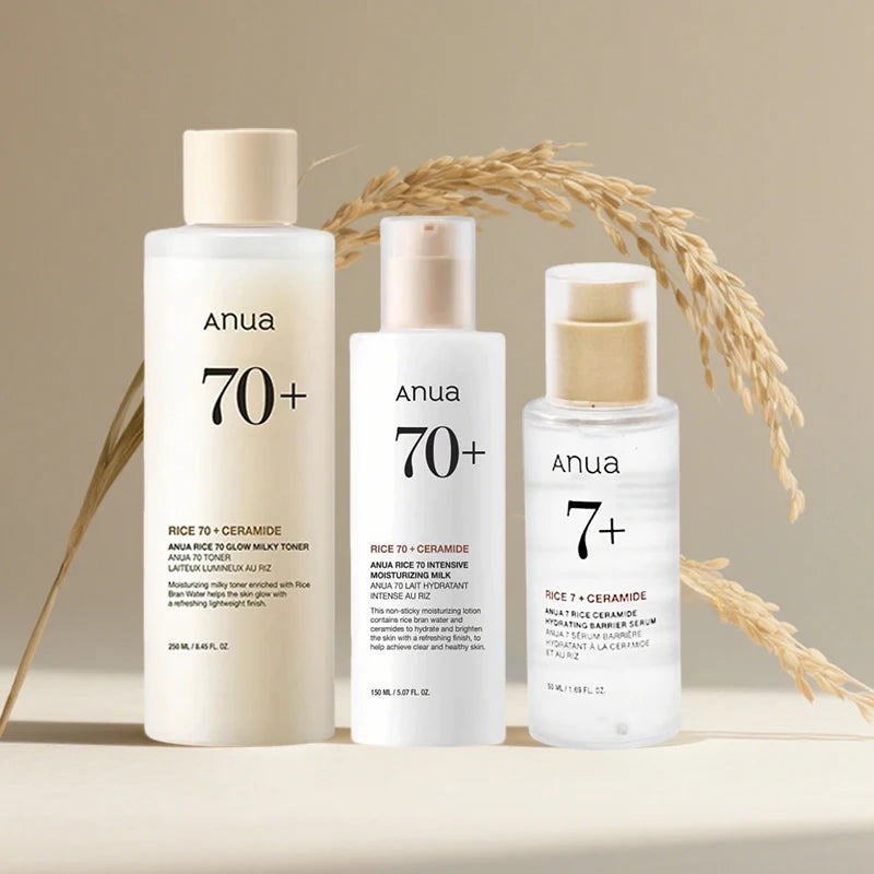 Anua Rice 70 Glowing Milky Toner Brightening Niacinamide Serum Toner Face Toner for Glass Skin Korean Skin Care Beauty Products
