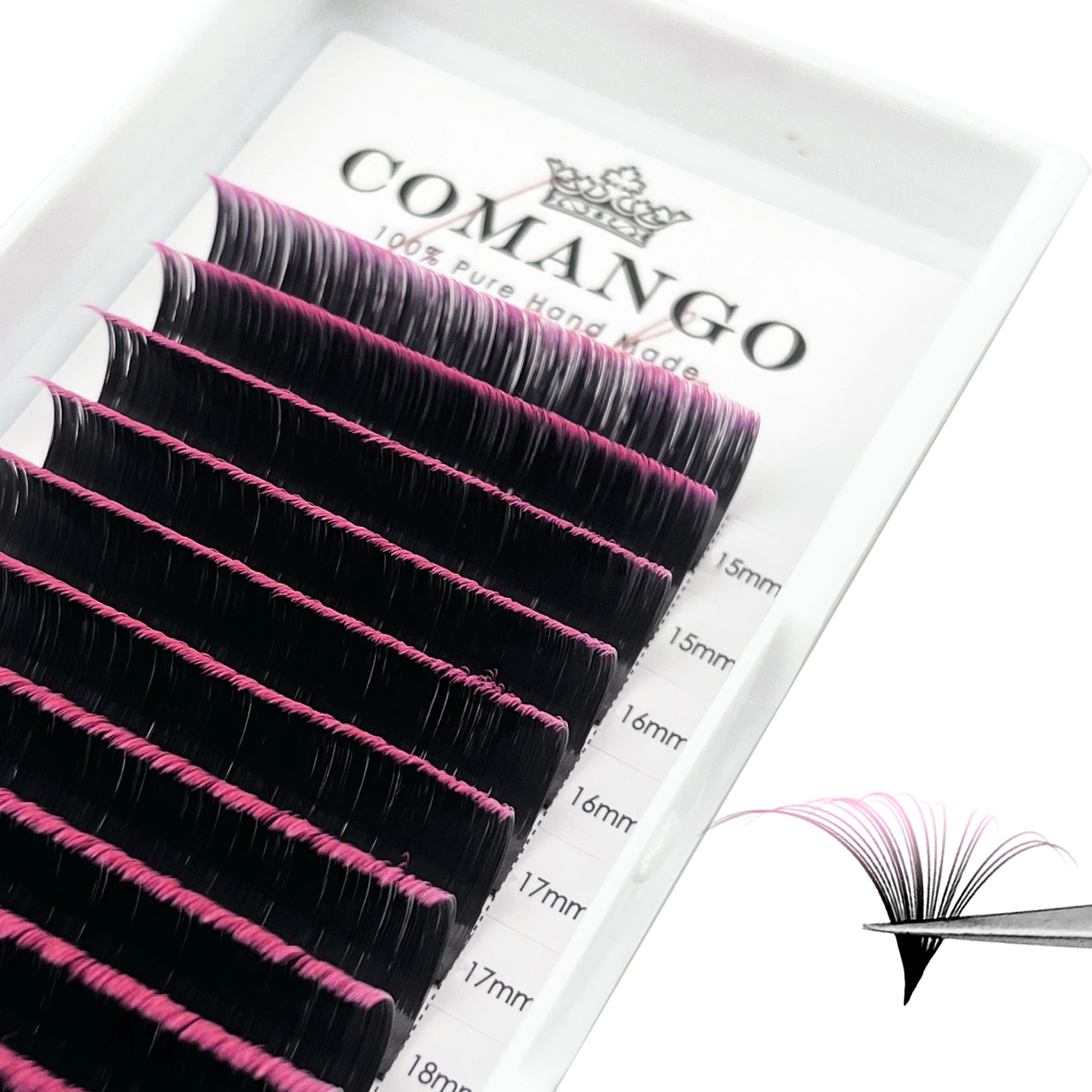 Dark Brown Easy fan Eyelash Extension Mix Mink Individual Ombre Eyelash Lashes High Quality Colorful Blooming Lashes Extension