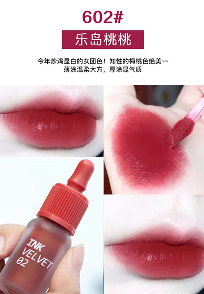 Dyeing Lip Gloss Matte Makeup Moisturizer Liquid Lipstick Waterproof Long Lasting Red Velvet Lip Tint Korean Make Up Cosmetic