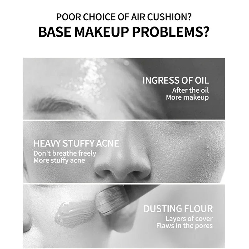 Mushroom Head Air Cushion CC Cream Foundation Concealer Oil-control BB Cream Whitening Face Base Makeup Cosmetics Moisturizing