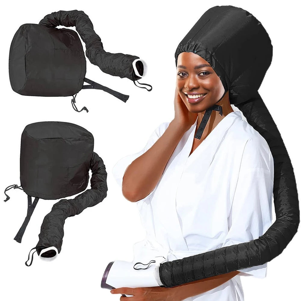 Portable Hair Dryer Bonnet Hood Hair Blow Dryer Attachment 1Pc Adjustable Hairdryer Cap Salon Heating Cap for Drying,Styling