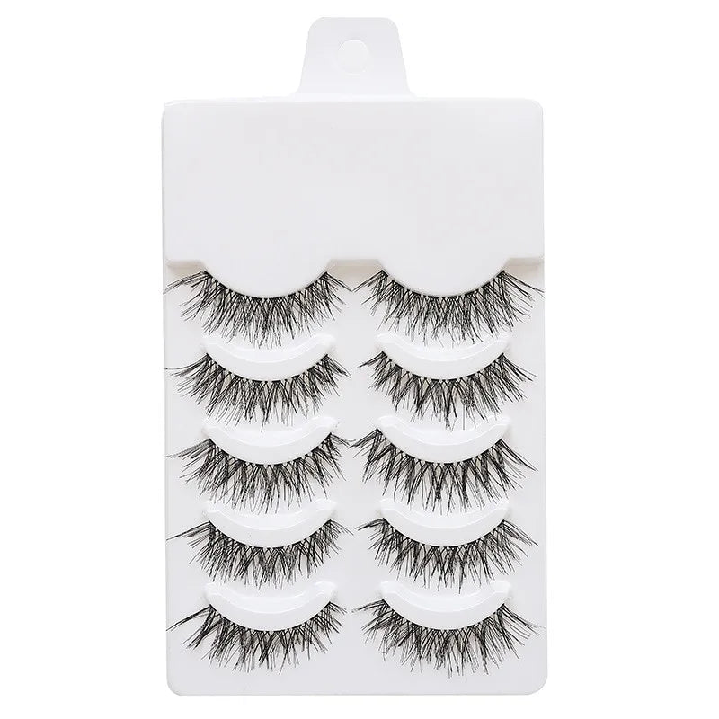 New 5 Pairs Manga Lashe Soft Natural Eyelashes Thick False Eyelashes Demon Eyelashes Daily Dating Makeup Eyelashes Lashes Wispy