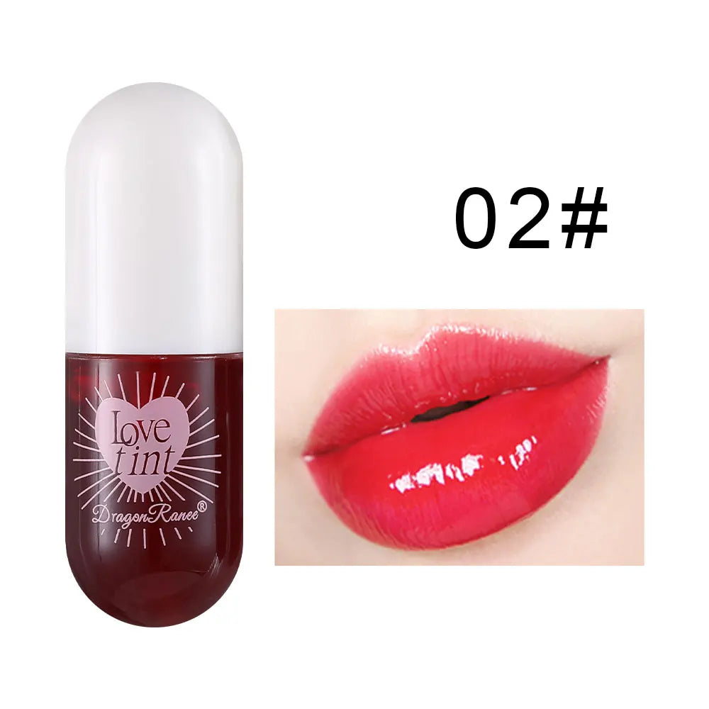 Mirror Lipstick, Water-Dyed Lip Liquid, Lip Glaze, Water-Glossy Mirror Glass Lipstick, Long-Lasting, Not Easy to Stick to the Cup, Lip Glaze, Light and Compact Lip Glaze