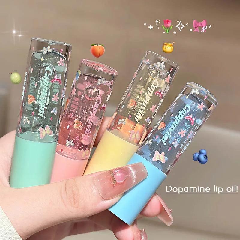 Moisturizing Water Light Lip Gloss Shimmer Transparent Jelly Mirror Lip Glaze Crystal Clear Hydrating Plumping Lip Gloss Makeup