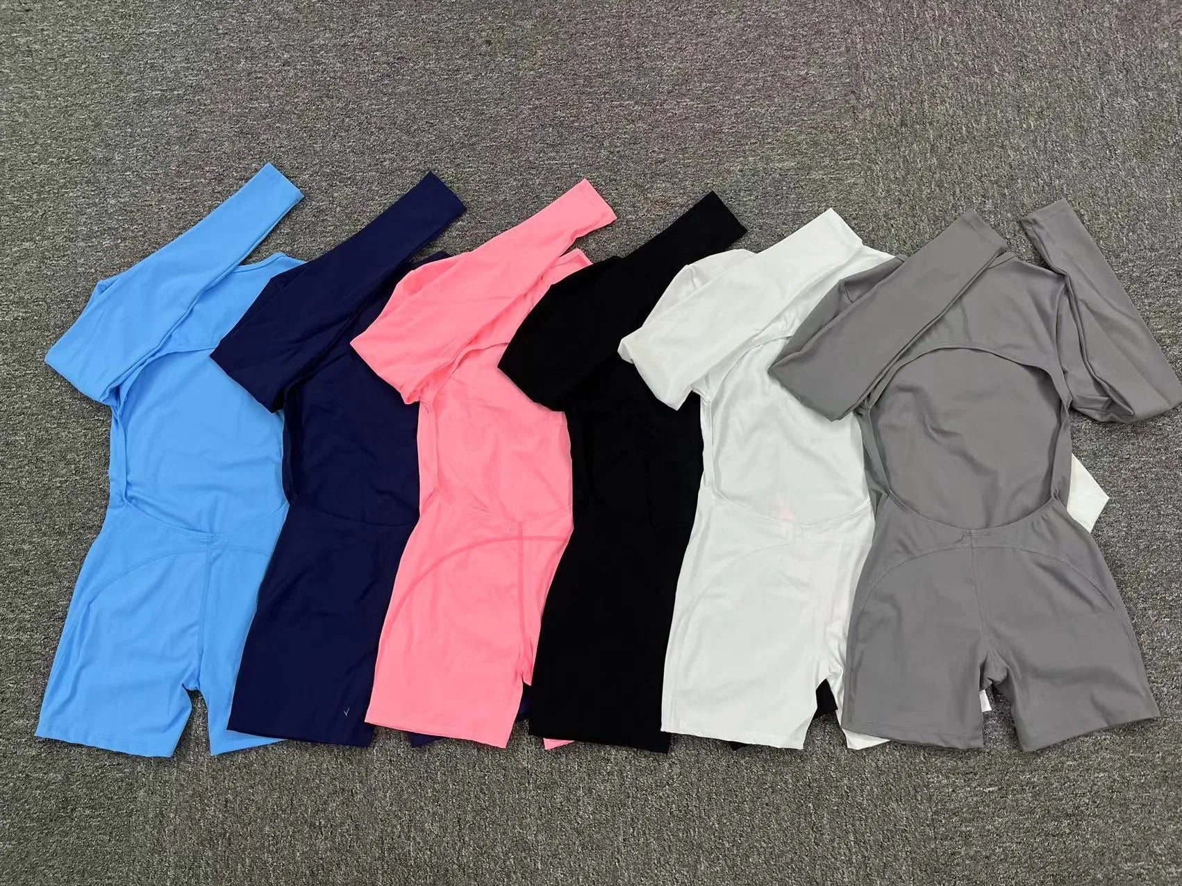 Long Sleeve Bodysuit Women No Padding Yoga Gym Jumpsuit Fitness Sport Overalls Sportswear Mono Mujer Navy Blue Black Gray White