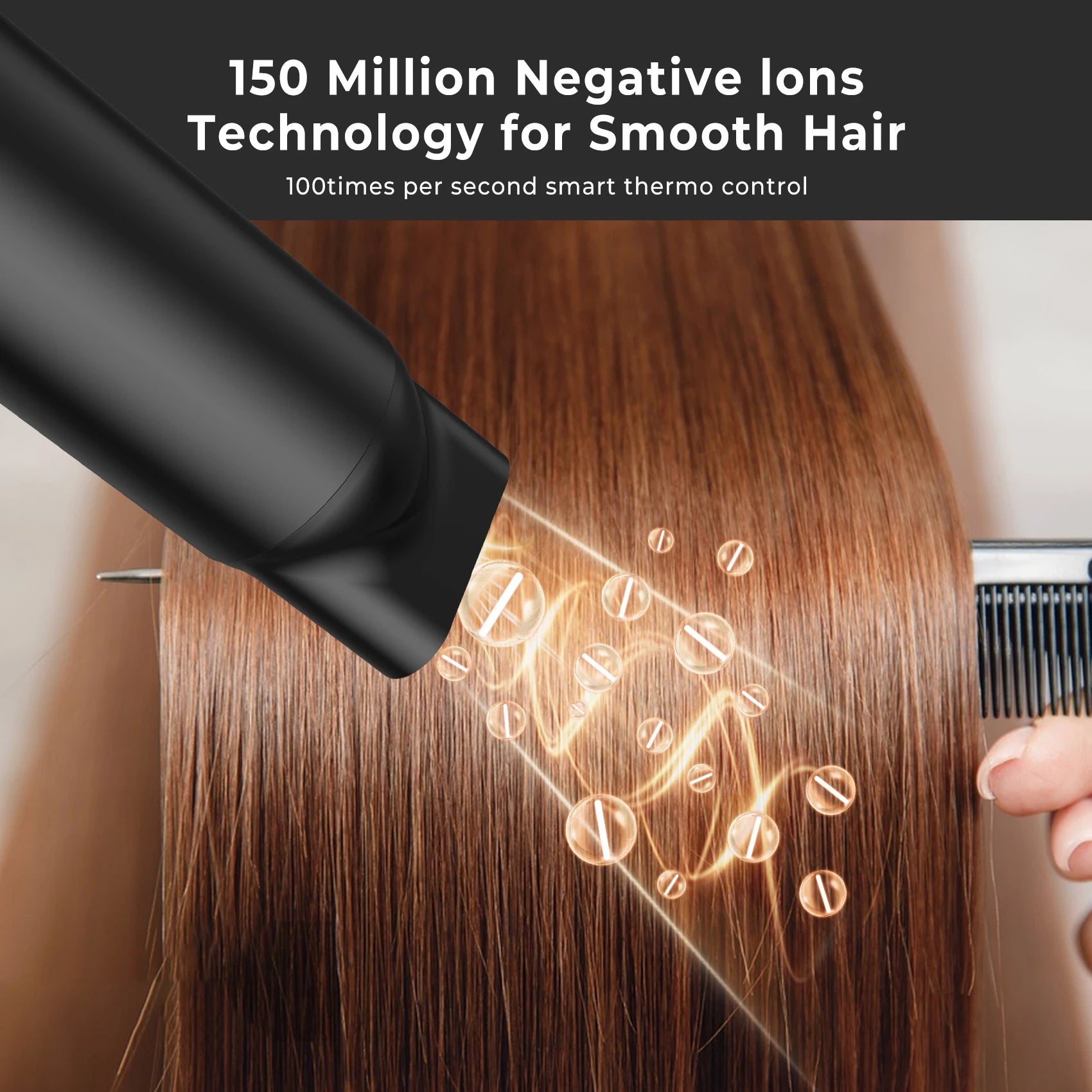 Hair Dryer 110000 RPM High-Speed Brushless Motor Negative Ionic Blow Dryer Thermo-Control Hair Dryer with Diffuser and Nozzle