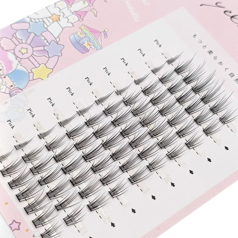 3D New Spikes Eyelashes Fishtail Cluster Eyelashes Personality Eyelash Extension Eyelashes Bundle Professional False Eyelashes