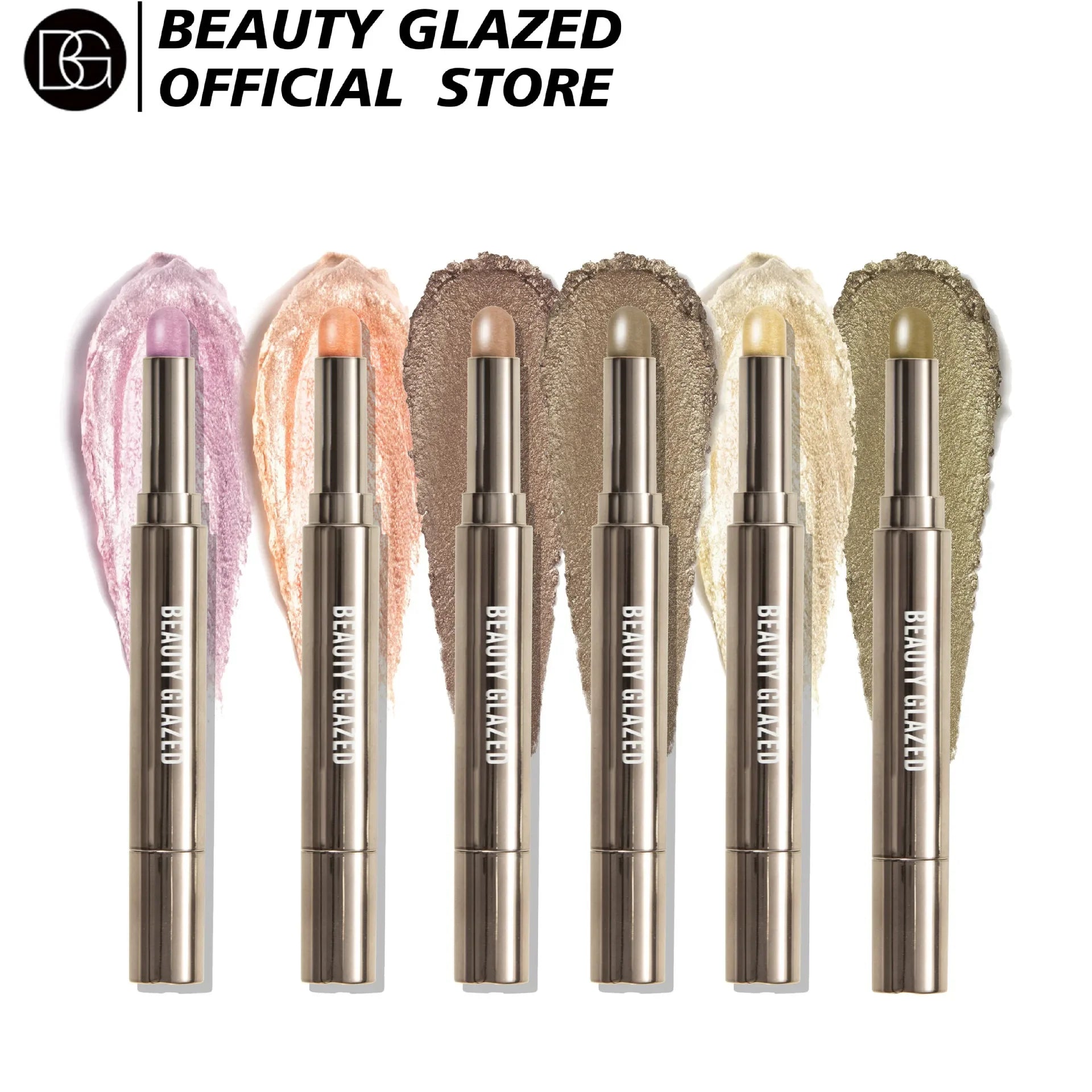 10 Color Double Ended Eye Shadow Stick With Sponge Brush Pearlescent Lasting Eyeshadow Pen Contouring Portable Makeup Cosmetics